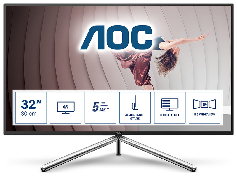 You Recently Viewed AOC U32U1 31.5in 4K Ultra HD LED Monitor 3840 X 2160 Pixels Black Image