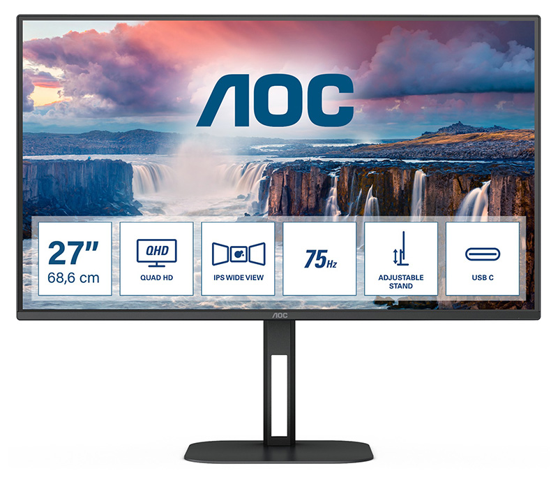 You Recently Viewed AOC V5 Q27V5C 27in Quad HD LED Monitor 2560 X 1440 Pixels Black Image