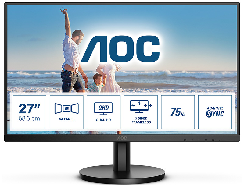 You Recently Viewed AOC Q27B3MA 27in Quad HD LED Monitor 2560 X 1440 Pixels Black Image