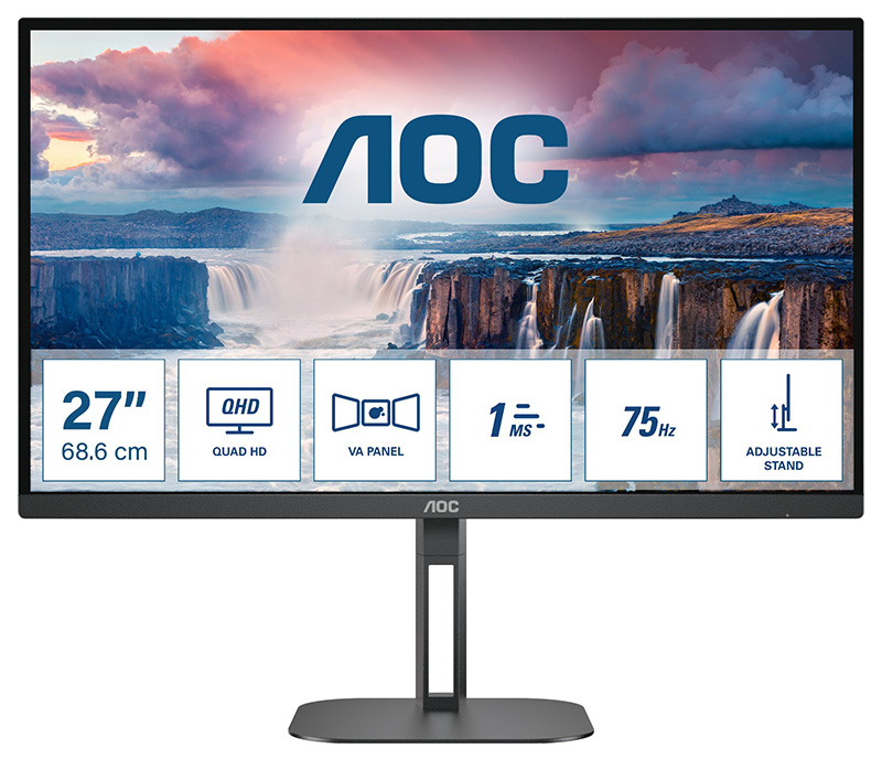 You Recently Viewed AOC V5 Q27V5N 27in Quad HD LED Monitor 2560 X 1440 Pixels Black Image