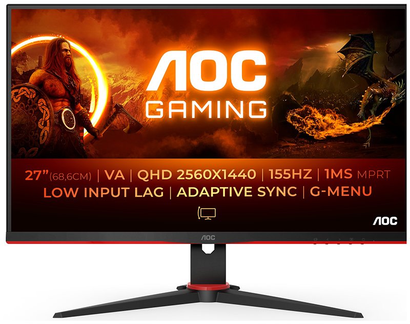 You Recently Viewed AOC G2 Q27G2E/BK 27in Quad HD Monitor 2560 x 1440 pixels Black, Red Image