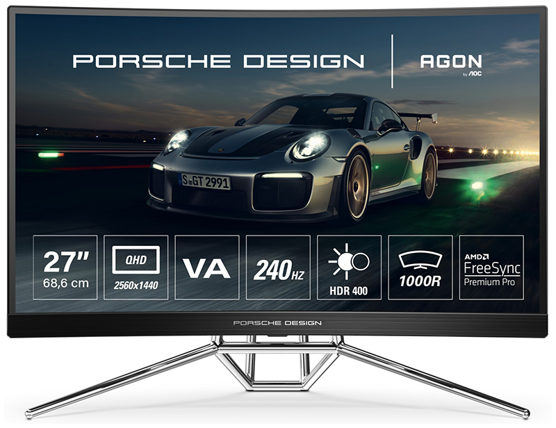 You Recently Viewed AOC Porsche PD27 27in Curved 2K Ultra HD LED Display 2560 X 1440 Pixels Black Image