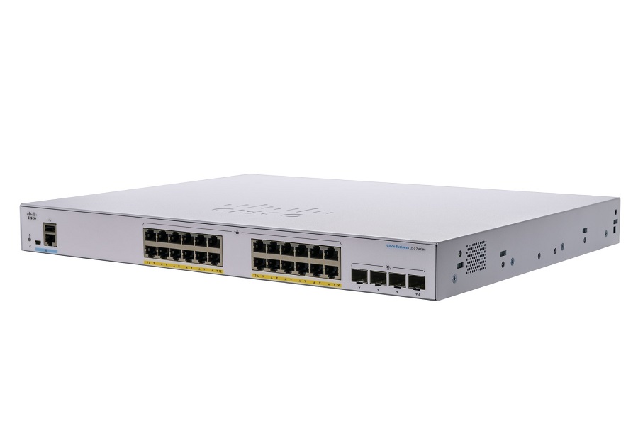 Cisco 350 CBS350-24FP-4X 24 Ports Layer 3 PoE Switch - 370 W PoE Budget