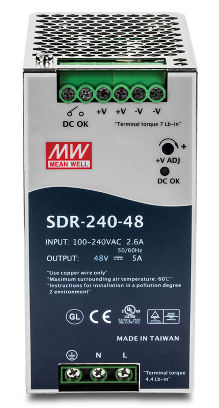 TRENDnet TI-S24048 DIN Rail 48V 240W Power Supply for TI-PG80