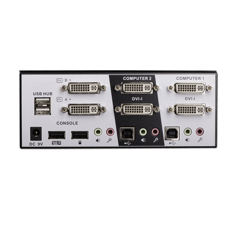 Lindy 39300 2 Port Single Link DVI-I KVM Switch Pro