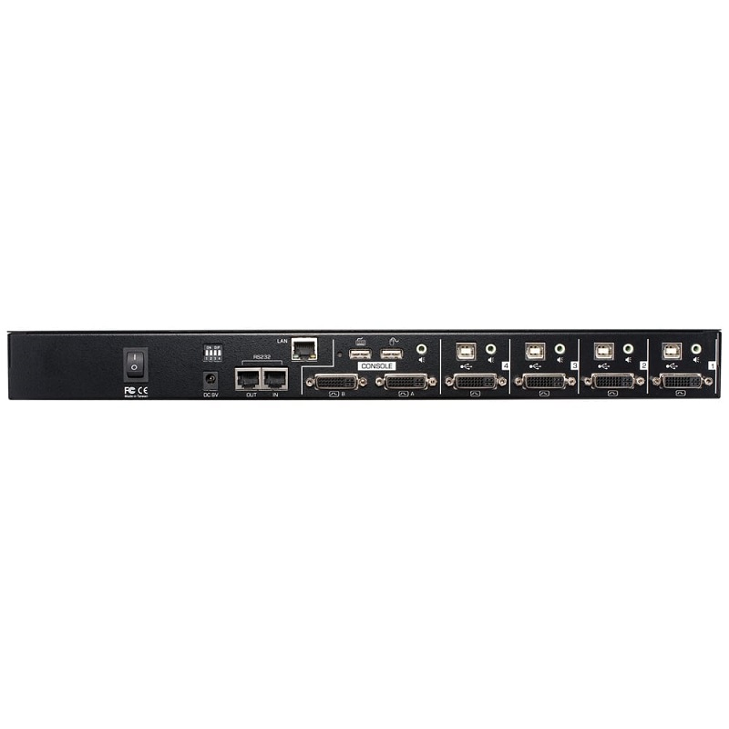 Lindy 32327 Quad View KVM Switch Pro. DVI. USB and Audio