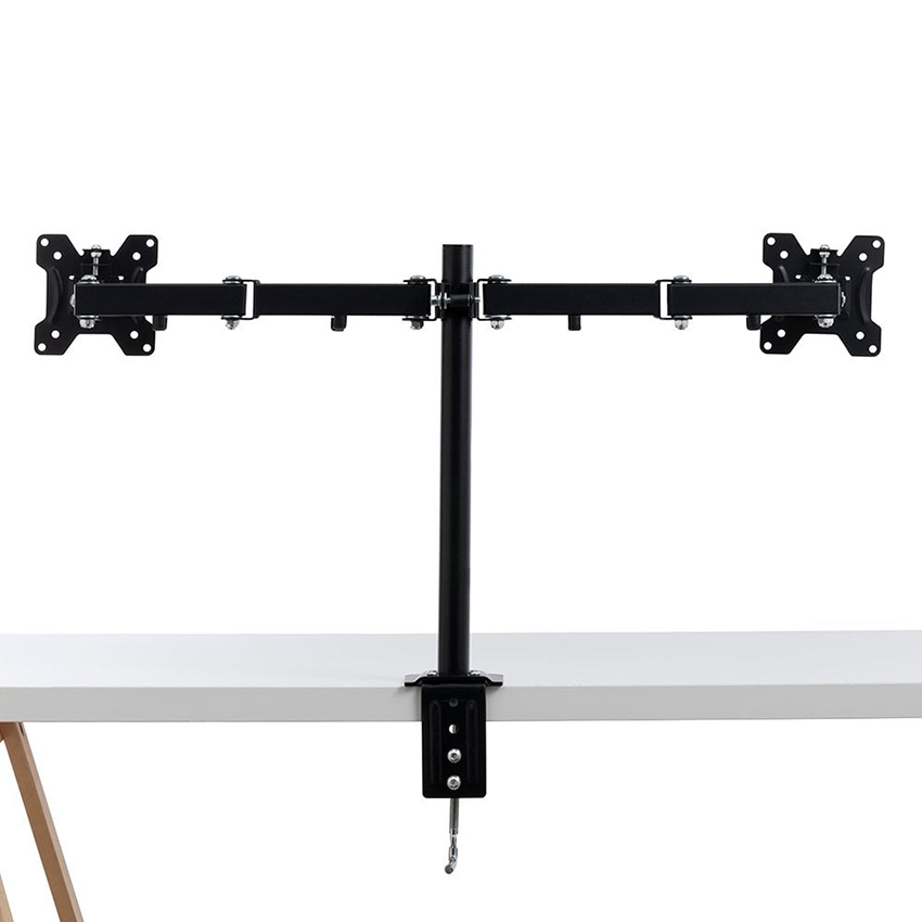 Lindy 40658 Dual Display Bracket with Pole and Desk Clamp