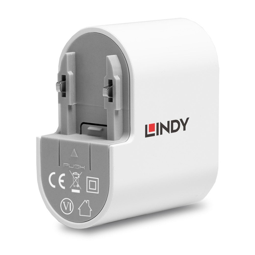 Lindy 73303 Single Port USB Type C Smart Travel Charger, 18W