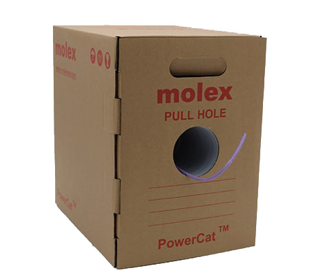 Molex PowerCat 6 U/UTP LS0H Cable Cca Violet 305m Easy Pull Box