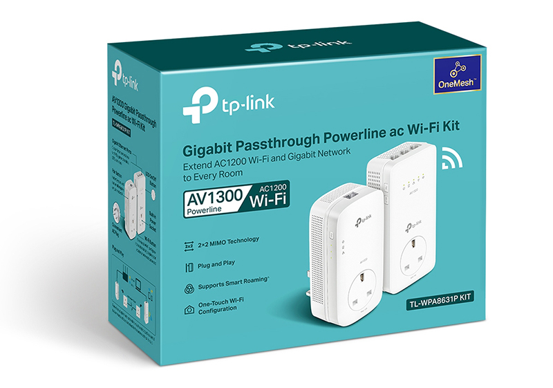 TP-Link TL-WPA8631PKIT AV1300 Gigabit Passthrough Powerline ac Wi-Fi Kit