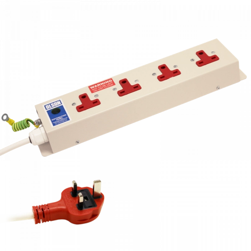 Olson Hospital Grade 13A Unswitched Non-Standard Socket Neon PDU
