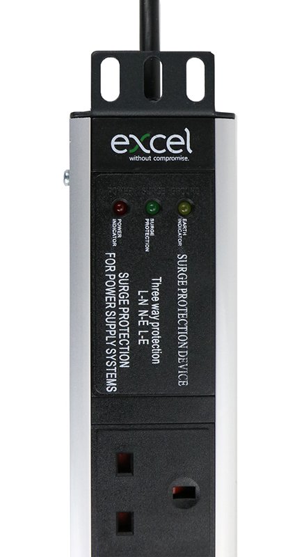 Excel UK Socket PDU, UK Plug - Filtered