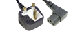 UK Mains Lead (5Amp) - Right Angled IEC C13 Lead