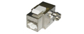 Excel Cat6 Chrome Screened Butterfly Keystone Jack