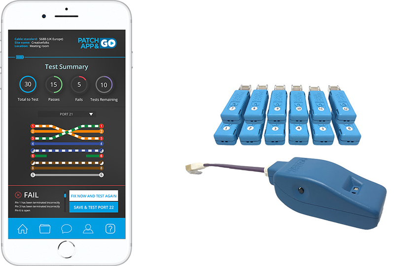 Patch App & Go Network Tester & Tracer with 12 x Smart Remote Plugs