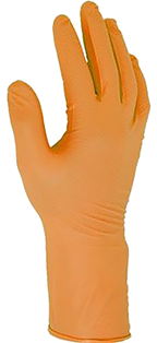 Orange XL Disposable Gloves