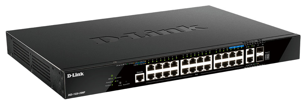 D-Link DGS-1520-28MP Layer 3 Stackable Smart Managed Switch