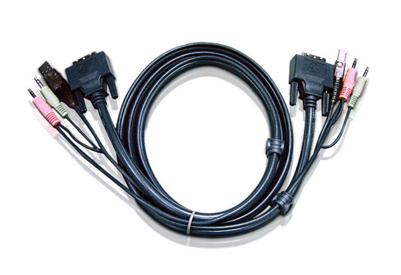 Aten 2L-7D02U 1.8M USB DVI-D Single Link KVM Cable