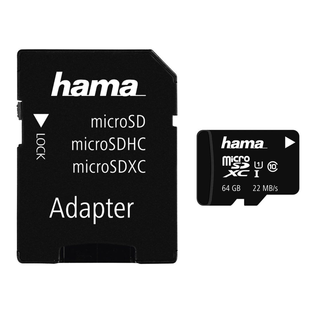 Hama 64GB Class 10 microSDXC, UHS-I 22MBs