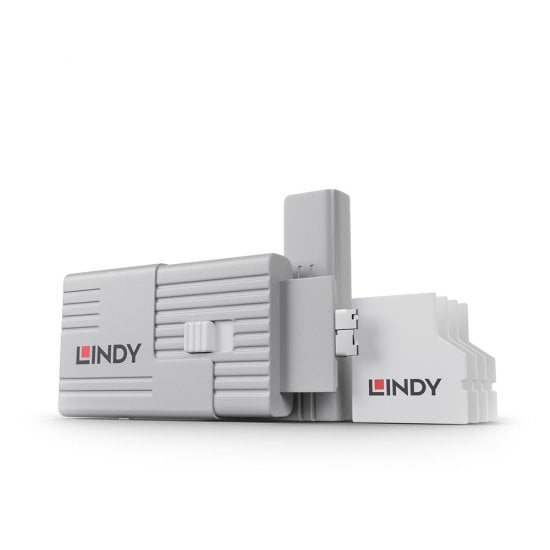 Lindy 40478 SD Port Blockers, With 1 Key - Pack of 4
