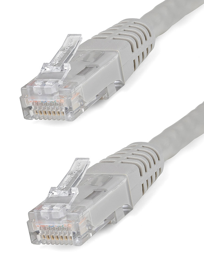 StarTech C6PAT15MGR 15m Cat6 Patch Cable with Molded RJ45 Connectors - Grey