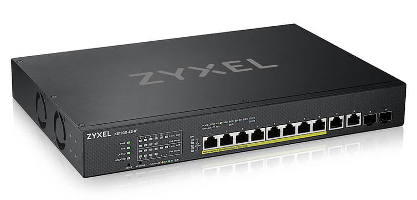 Zyxel XS1930-12HP 8-port Multi-Gigabit Smart Managed L3 PoE Switch 