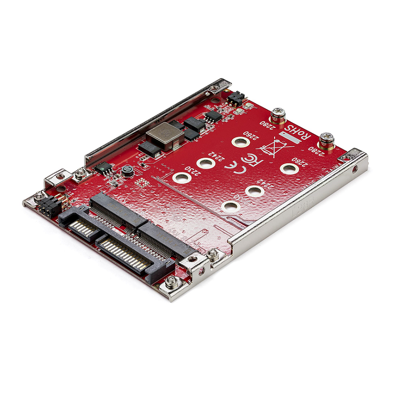 StarTech S322M225R Dual-Slot M.2 Drive to SATA Adapter for 2.5 inch Drive Bay - RAID