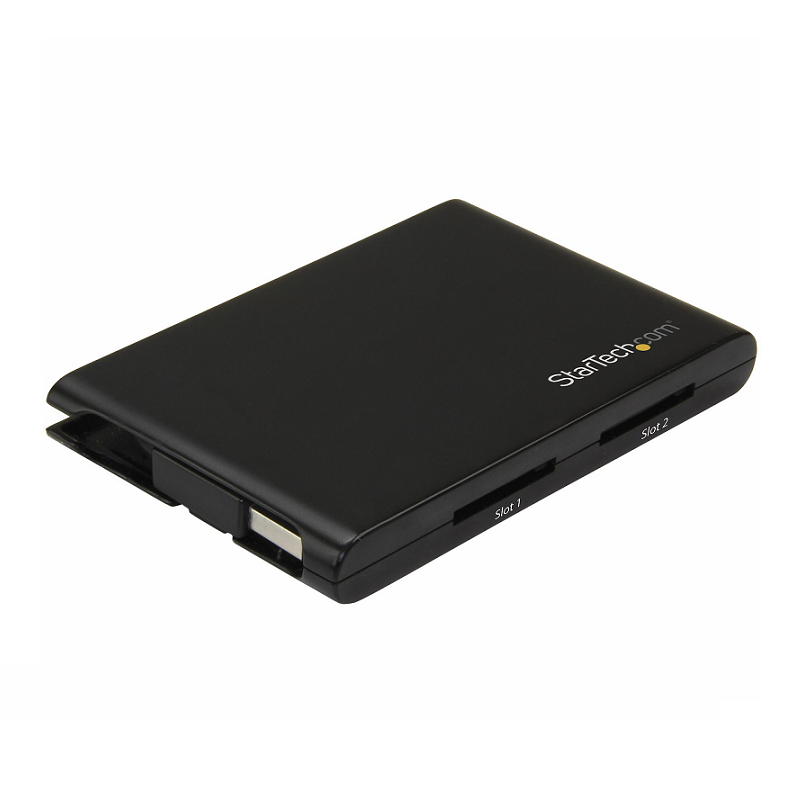 StarTech 2SD4FCRU3 USB 3.0-Dual SD 4.0 Portable Card Reader 