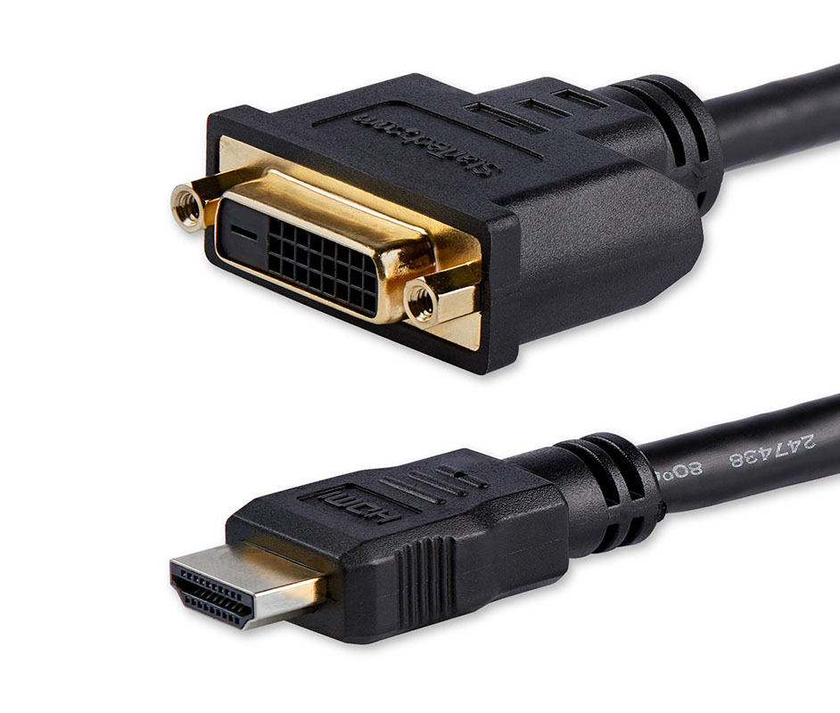 Startech 8in HDMI to DVI-D Video Cable Adapter - HDMI Male to DVI Female
