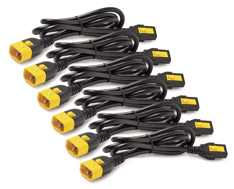 APC Power Cord Kit (6 ea), Locking, C13 to C14, 1.8m - AP8706S-WW