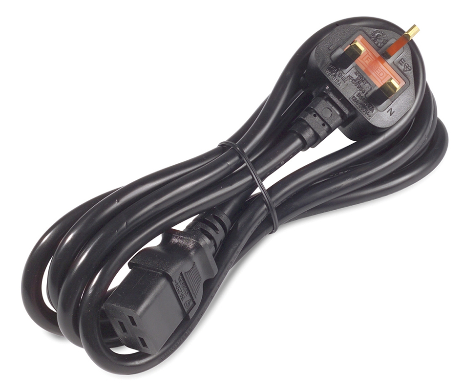 APC Power Cord, C19 to BS1363A (UK), 2.4m