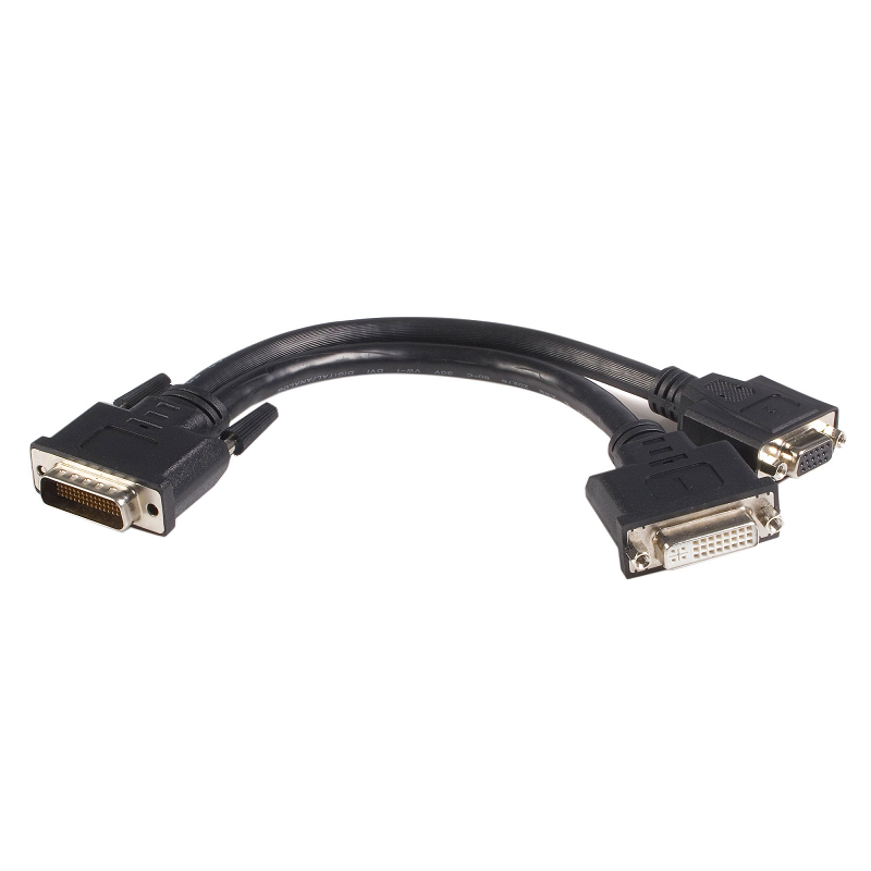 StarTech DMSDVIVGA1 8in LFH 59 Male to Female DVI I VGA DMS 59 Cable