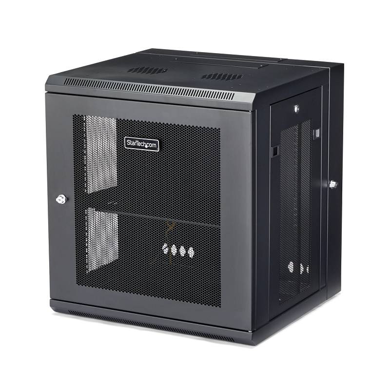 StarTech RK12WALHM 12U 19 Wall Mount Network Cabinet - 16 Deep Hinged Locking Enclosure