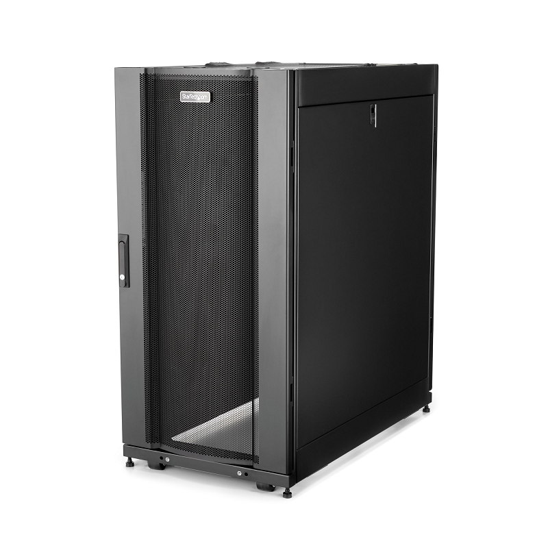 StarTech RK2537BKM 25U Server Rack Cabinet - 4 Post Adj. Depth 7-35 inch Vented Enclosure