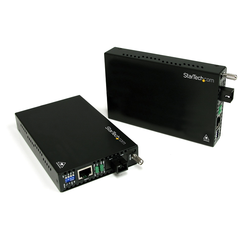 StarTech ET90110WDM2 10/100 Mbps Ethernet SM WDM Fiber Media Converter Kit SC 20km