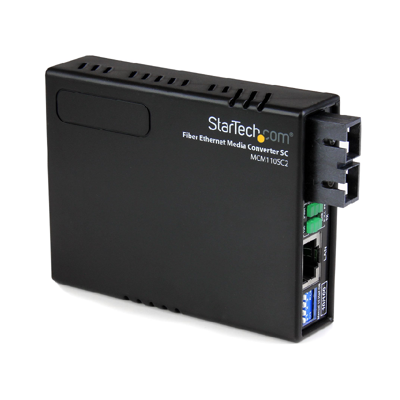 StarTech MCM110SC2GB 10/100 Ethernet to Multi Mode Fiber Media Converter SC 2 km