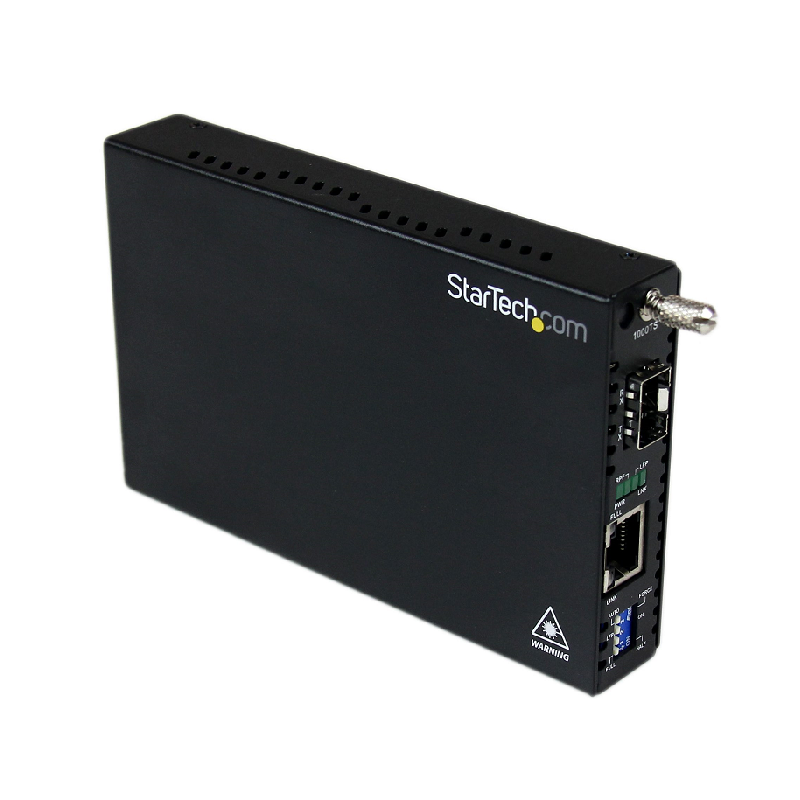 StarTech ET91000SFP2 Gigabit Ethernet Fiber Media Converter with Open SFP 