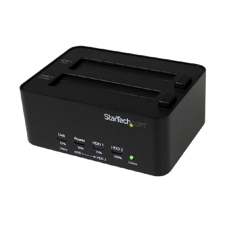 StarTech SATDOCK2REU3 USB 3.0 SATA Hard Drive Duplicator & Eraser Dock