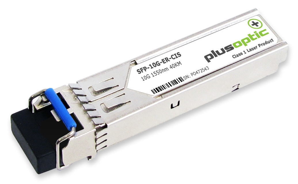 PlusOptic SFP-10G-ER-CIS Cisco Compatible, SFP+, 10G, SMF, 40KM, LC 