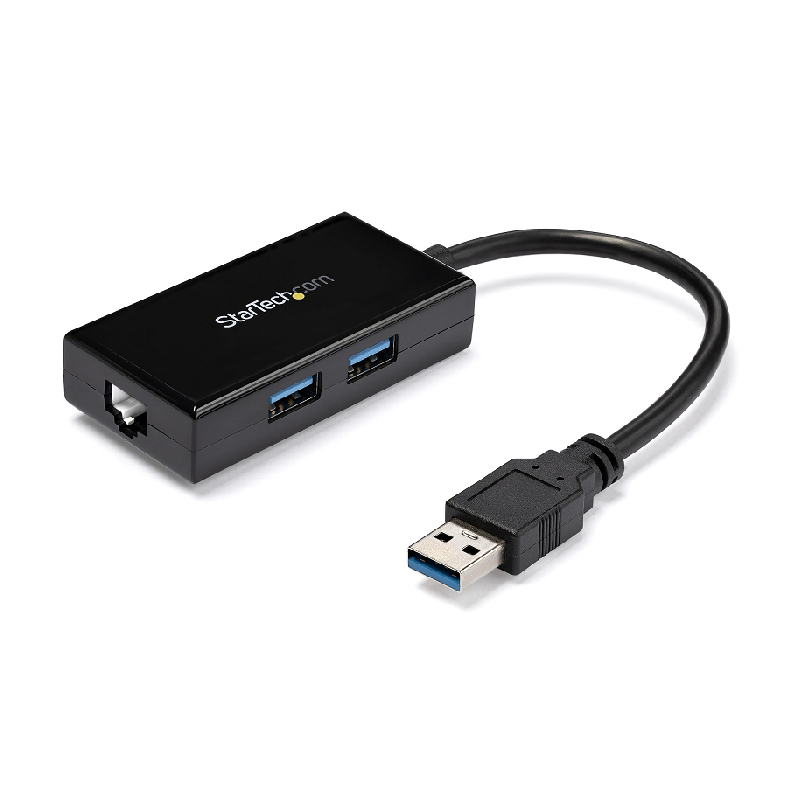 StarTech USB31000S2H USB 3.0 to Gigabit Network Adapter with Built-In 2-Port USB Hub