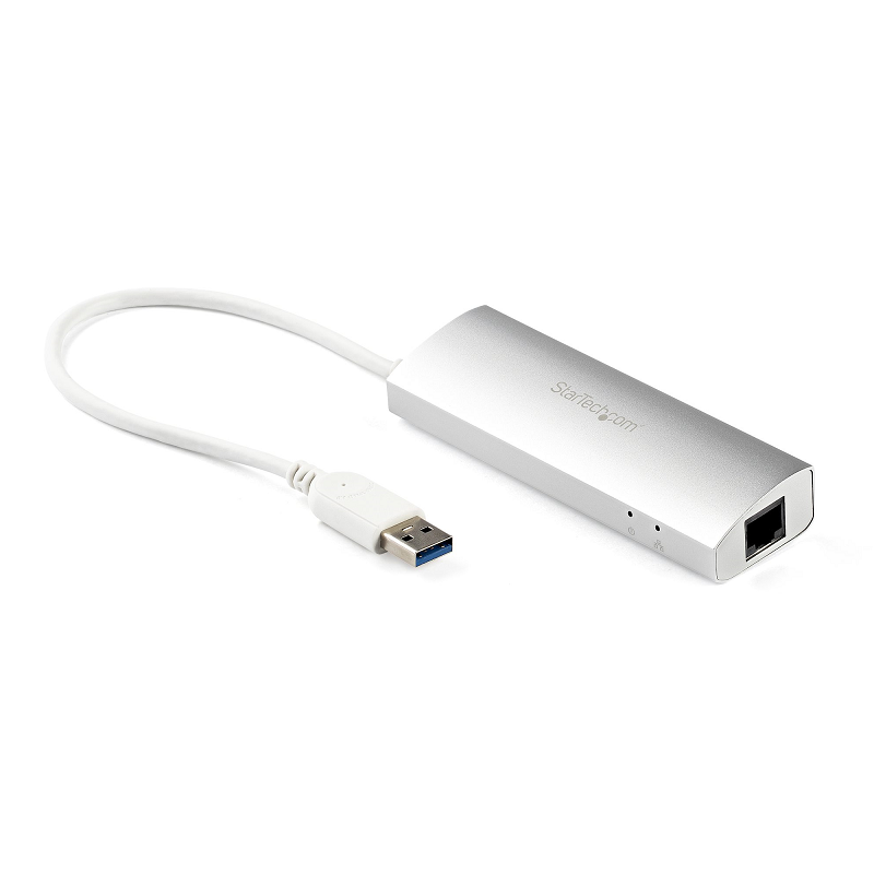 StarTech ST3300G3UA 3-Port Portable USB 3.0 Hub plus Gigabit Ethernet 