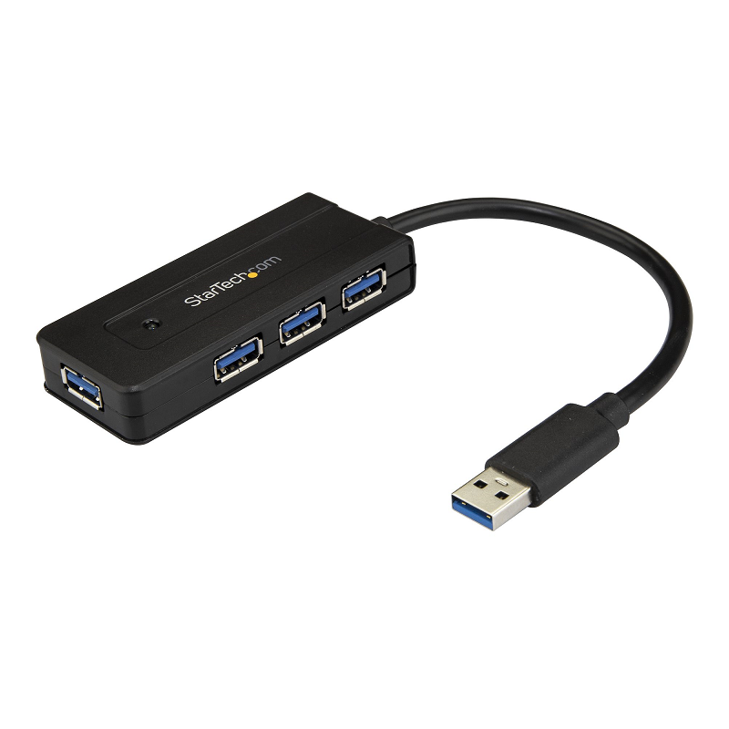 StarTech ST4300MINI 4 Port USB 3.0 Hub (SuperSpeed 5Gbps) with Fast Charge