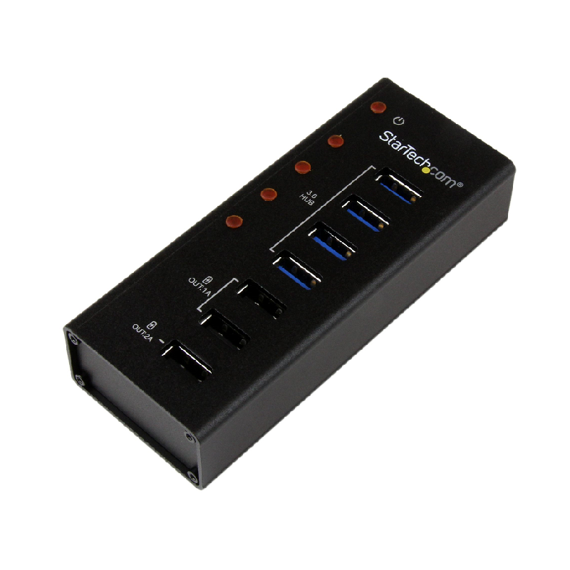 StarTech ST4300U3C3 4 Port USB 3.0 Hub plus 3 Dedicated USB Charging Ports