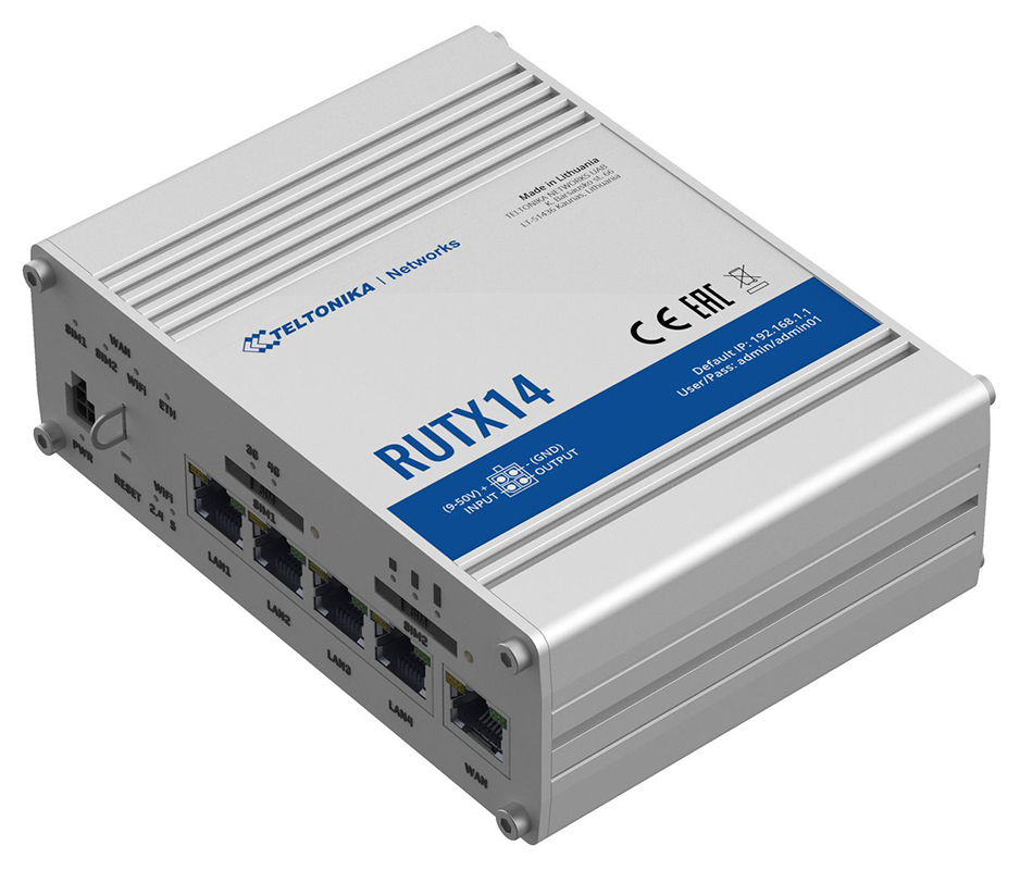 Teltonika RUTX14 4G LTE CAT12 Industrial Cellular Router