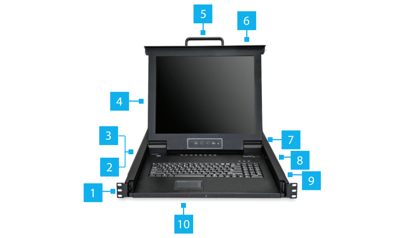 Buy StarTech RKCONS1708K 8 Port RM KVM Console | Comms Express