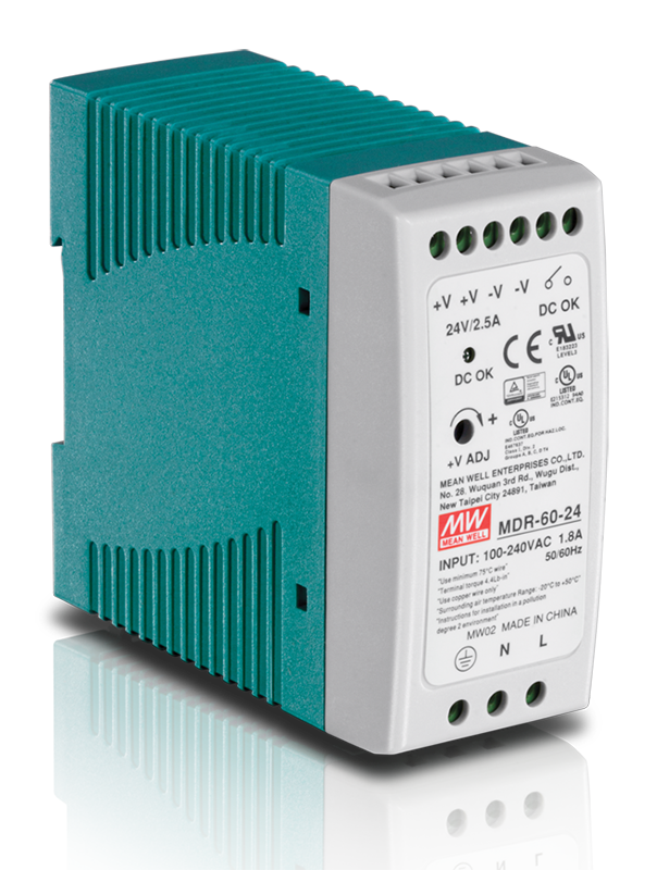 TRENDnet TI-M6024 DIN Rail 24V 60W Power Supply for TI-G50, TI-G62, TI-G80, TI-F11SFP