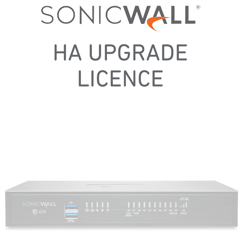 SonicWall 02-SSC-5889 Stateful HA Upgrade For TZ670 Series
