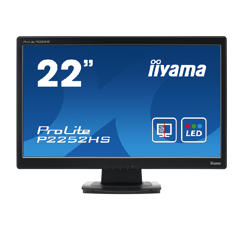 iiyama ProLite P2252HS-B1 22 Inch Full HD, 8H Hard Glass, Black