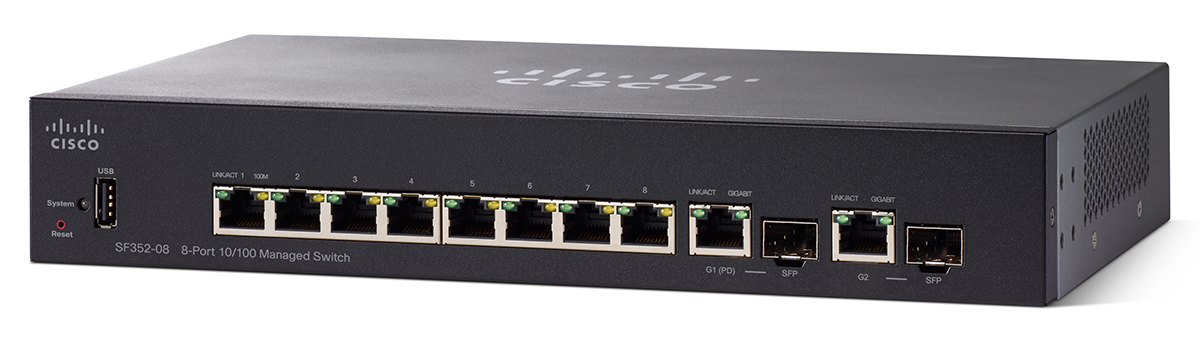 Cisco SF352-08 8 port 10 100 Managed Switch