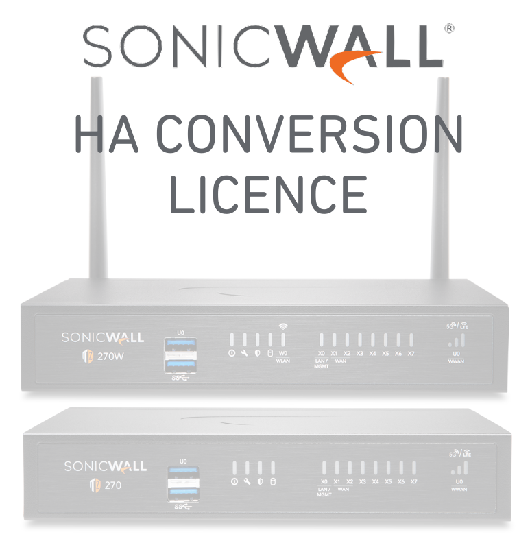 SonicWall 02-SSC-8056 HA Conversion License to Standalone Unit for TZ270